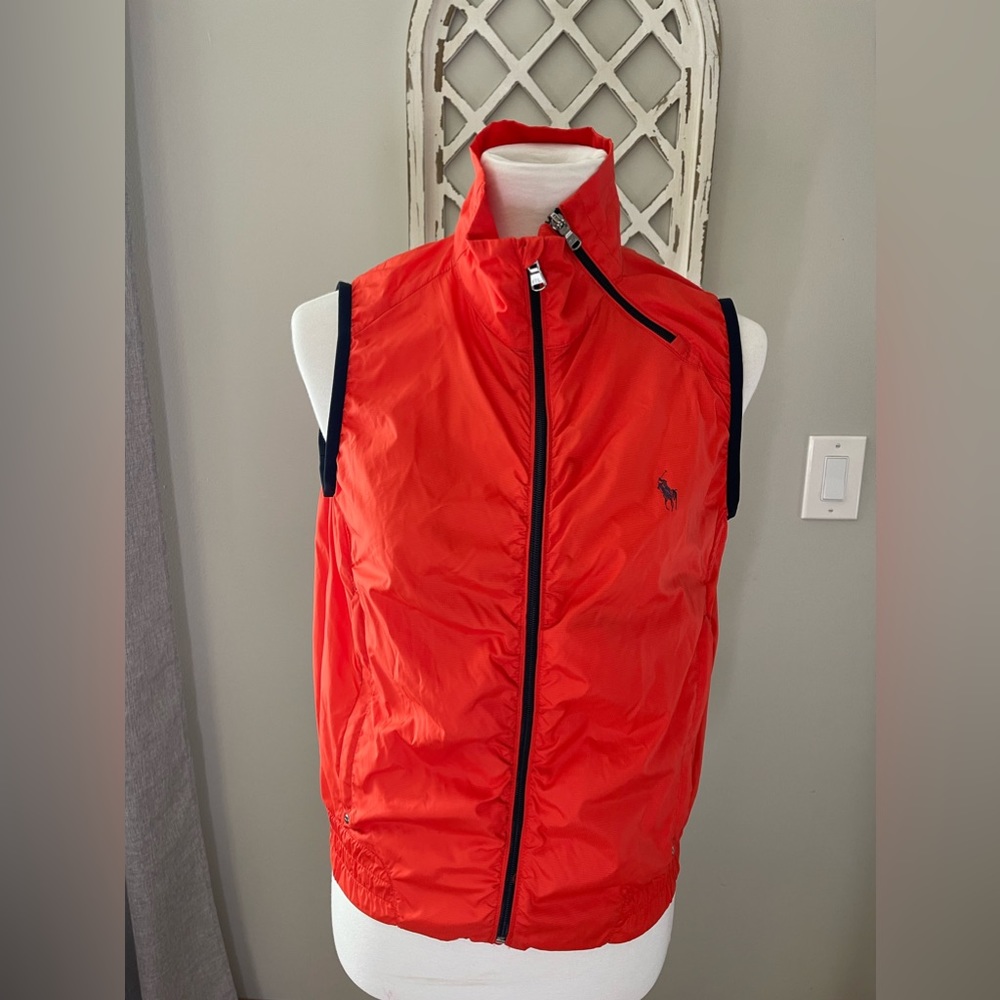 Polo Ralph Lauren US Open Full Zip Women’s Windbreaker Vest In Orange Size S